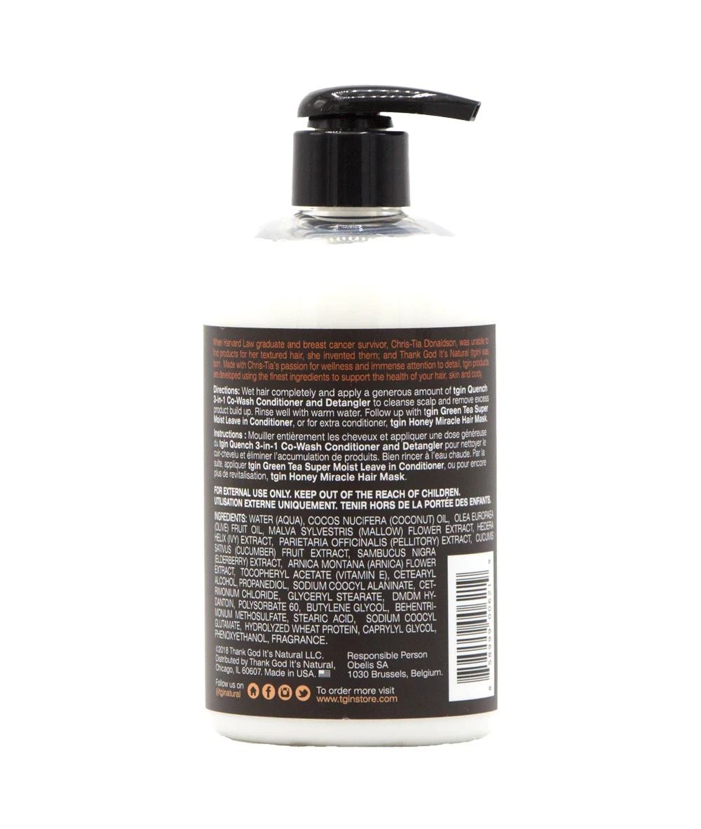 Tgin Quench 3-In-1 Co-Wash Conditioner And Detangler 13Oz 2 Tgin Quench 3-In-1 Co-Wash Conditioner And Detangler 13Oz - Image 2