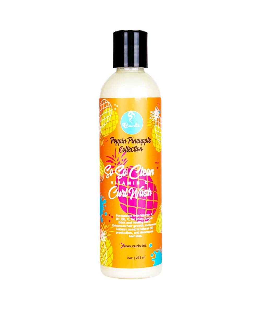 Curls Popin Pineapple Collection So So Clean Curl Wash 8Oz 1 Curls Popin Pineapple Collection So So Clean Curl Wash 8Oz