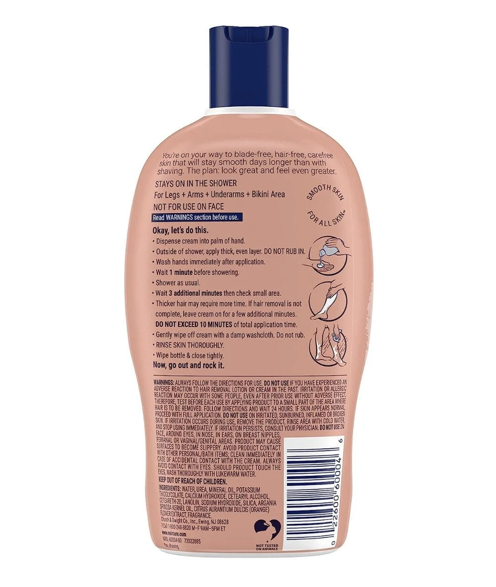 Nair Shower Cream Hair Remover With Argan Oil 13oz 2 Nair Shower Cream Hair Remover With Argan Oil 13oz - Image 2