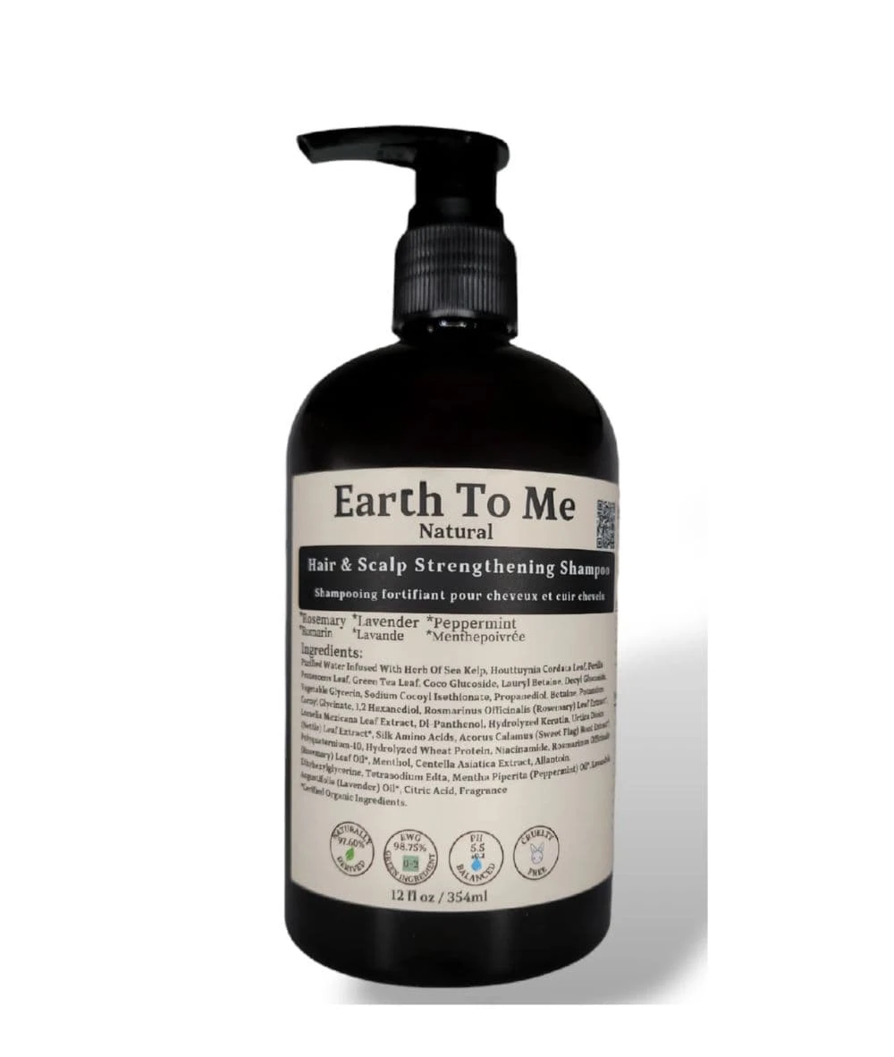 Earth To Me Hair & Scalp Strengthening Shampoo 12oz 2 Earth To Me Hair & Scalp Strengthening Shampoo 12oz - Image 2