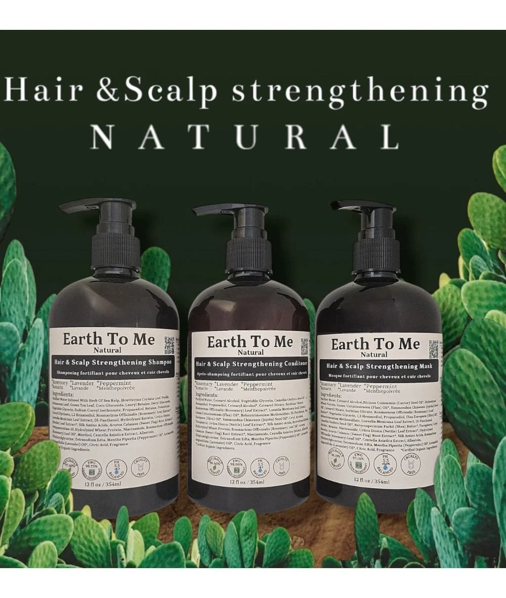 Earth To Me Hair & Scalp Strengthening Shampoo 12oz 3 Earth To Me Hair & Scalp Strengthening Shampoo 12oz - Image 3