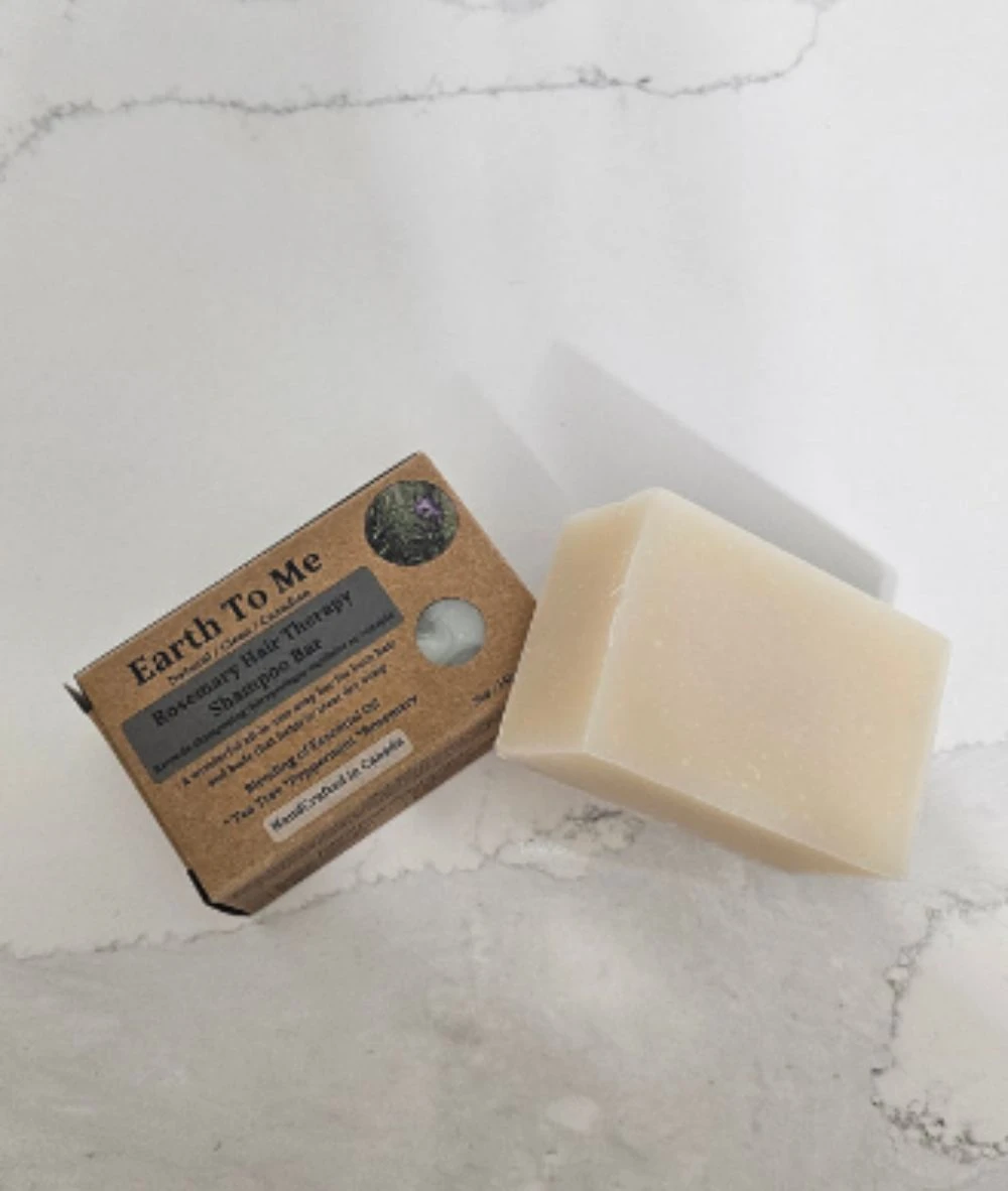 Earth To Me Rosemary Hair Therapy Shampoo Bar Soap 5oz 2 Earth To Me Rosemary Hair Therapy Shampoo Bar Soap 5oz - Image 2