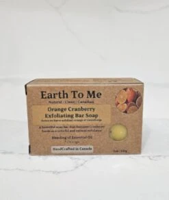 Earth To Me Orange Cranberry Exfoliating Bar Soap 5oz