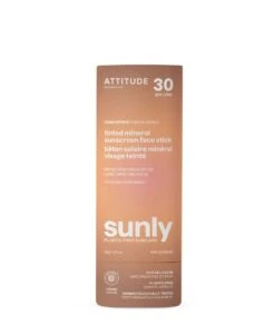 Attitude Sunly Tinted Mineral Sunscreen Face Stick Uns Spf 30