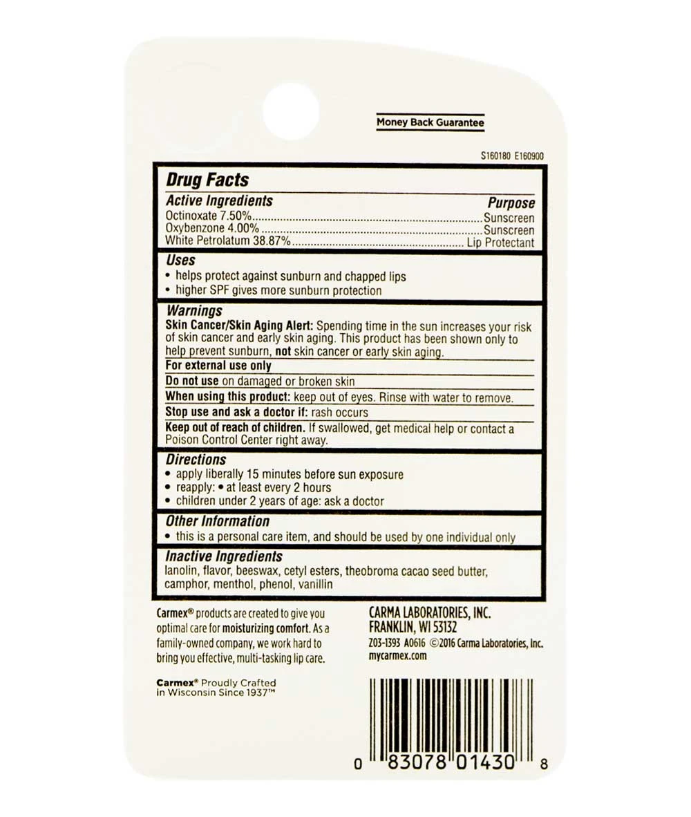 Carmex Tube Moisturizing Lip Balm W/Spf15 0.35 Oz 5 Carmex Tube Moisturizing Lip Balm W/Spf15 0.35 Oz - Image 5