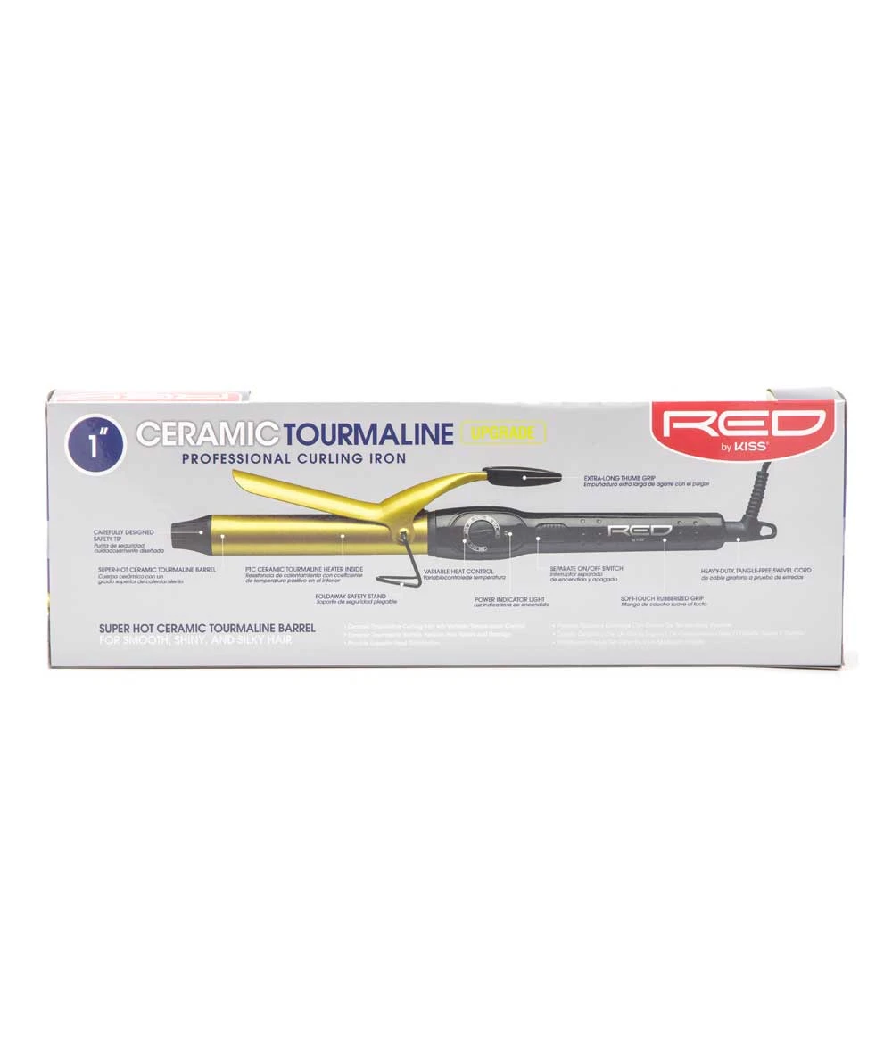 Red By Kiss Ceramic Tourmaline Professional Curling Iron 450F 2 Red By Kiss Ceramic Tourmaline Professional Curling Iron 450F - Image 2