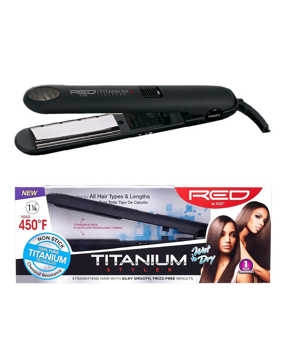 Red By Kiss Titanium Styler Flat Iron 1 Red By Kiss Titanium Styler Flat Iron