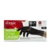 Annie Disposable Vinyl Gloves Black [Medium] 50PCS #3851