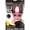 M&M Qfitt Center Parting U-Part Wig Cap #5013 Black