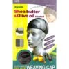 M&M Qfitt Organic Argan & Shea Butter + Olive Oil Custom Deluxe Weaving Cap Black #840