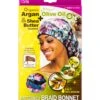 M&M Qfitt Organic Argan & Shea Butter + Olive Oil Patterned Braid Bonnet #8493