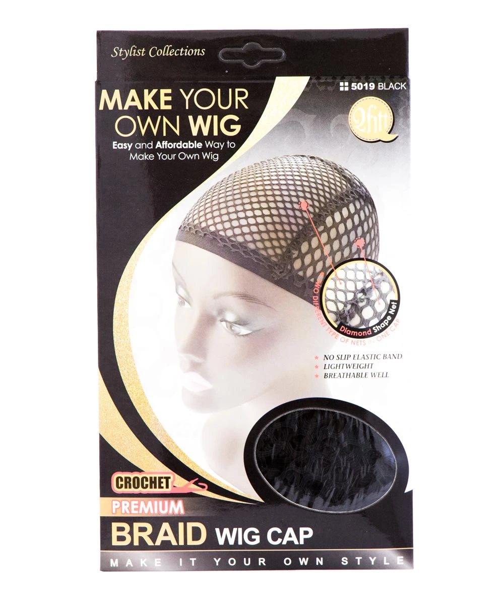 M&M Qfitt Braid Wig Cap Black #5019 1 M&M Qfitt Braid Wig Cap Black #5019