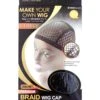 M&M Qfitt Crochet Premium Braid Wig Cap Black #5029