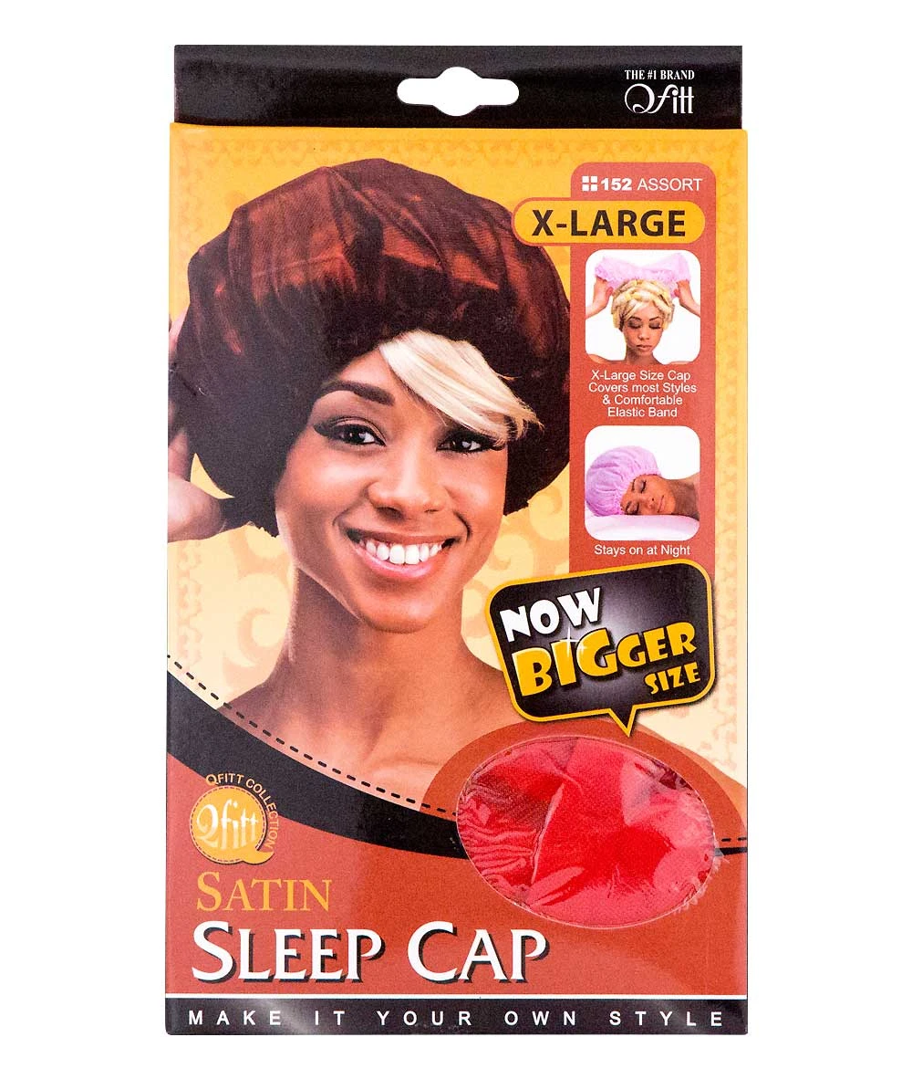 M&M Qfitt Satin Sleep Cap X-Large Assorted #152 1 M&M Qfitt Satin Sleep Cap X-Large Assorted #152