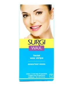 Surgi Wax Facial Wax Strips [Assorted Sizes] 16 Applications