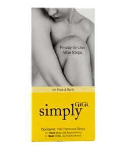 Gigi Simply Ready-To-Use Wax Strips [Face & Body] 36 Applications