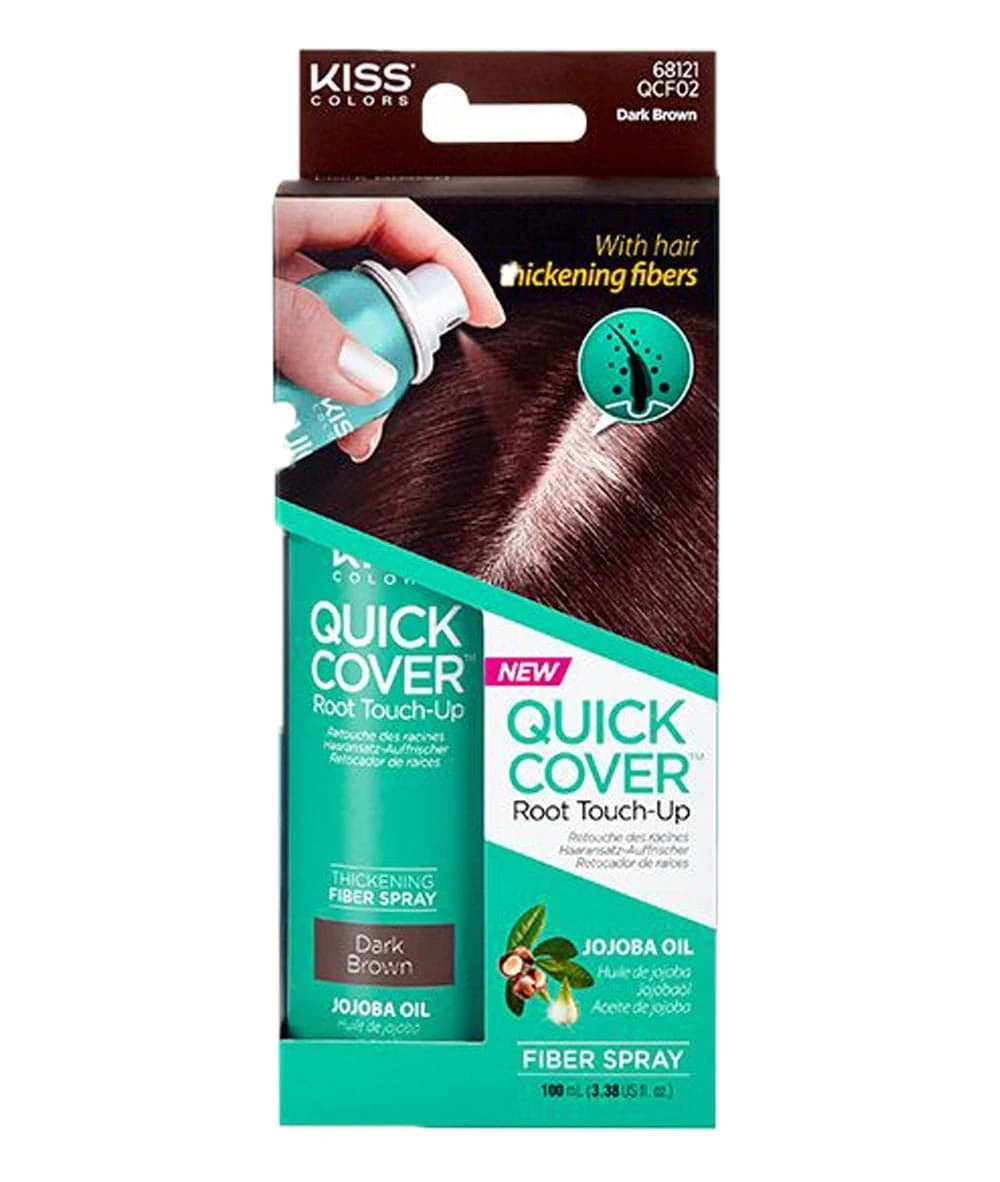 Kiss Colors Quick Cover Root Touch-Up Fiber Spray 100 Ml #Qcf 2 Kiss Colors Quick Cover Root Touch-Up Fiber Spray 100 Ml #Qcf - Image 2