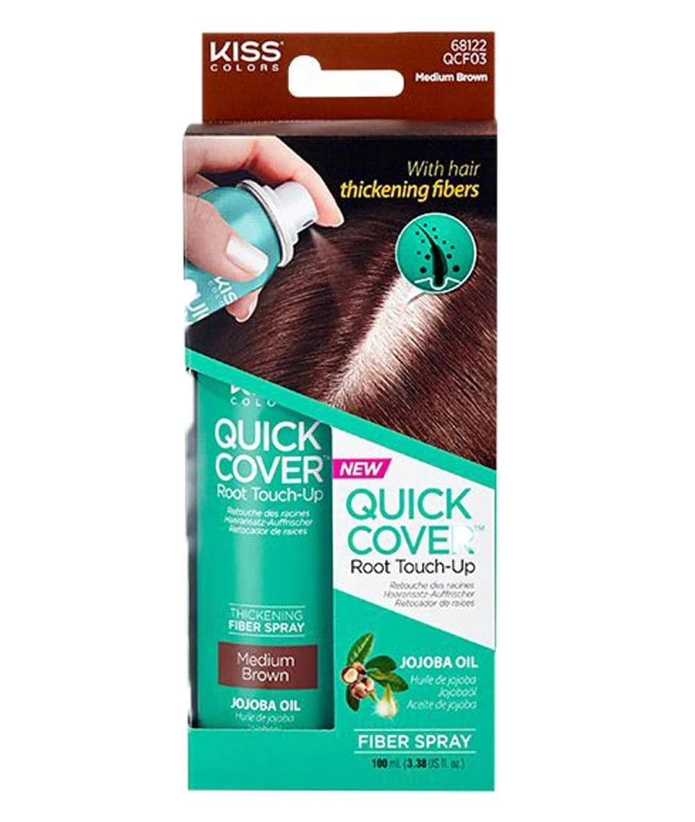 Kiss Colors Quick Cover Root Touch-Up Fiber Spray 100 Ml #Qcf 1 Kiss Colors Quick Cover Root Touch-Up Fiber Spray 100 Ml #Qcf