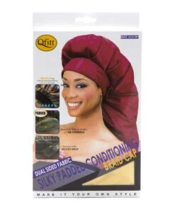 M&M Qfitt Dual Sided Fabric Silky Padded Conditioning Braid Cap -Clore Beauty Store G00012860