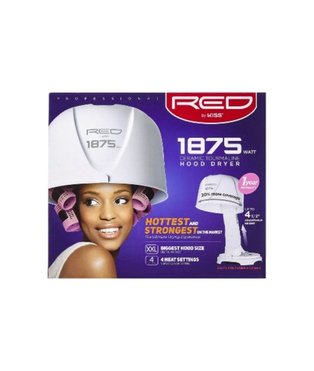 Red By Kiss Bod04 1875Watt Ceramic Tourmaline Hood Dryer 1 Red By Kiss Bod04 1875Watt Ceramic Tourmaline Hood Dryer