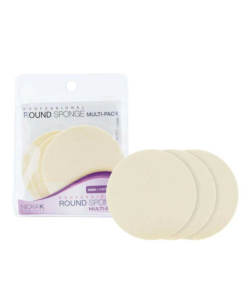 Nicka K Round Sponge Multi-Pack 3PCS #Ns050 1 Nicka K Round Sponge Multi-Pack 3PCS #Ns050
