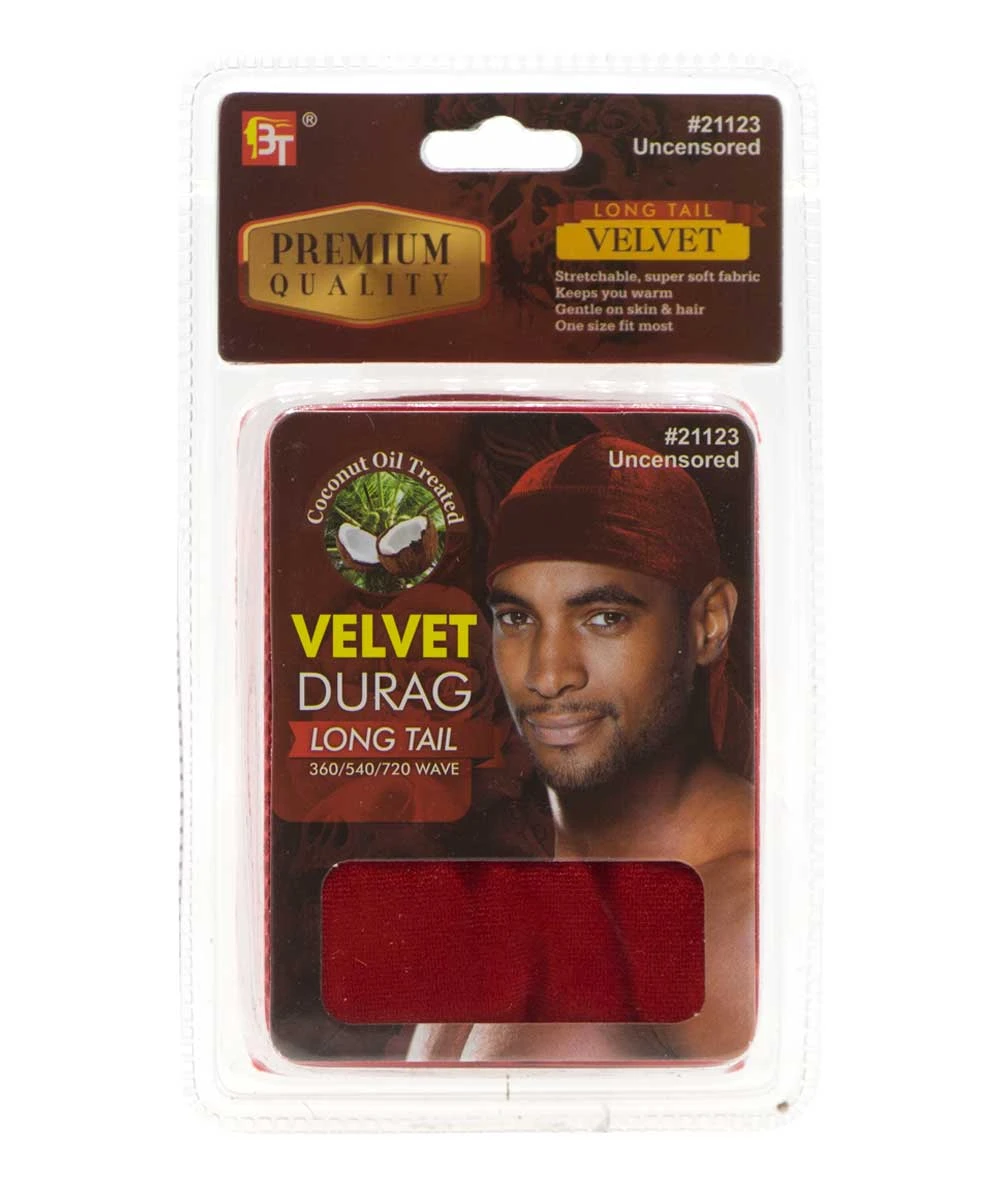 Beauty Town Coconut Oil Treated Velvet Durag Long Tail 16 Beauty Town Coconut Oil Treated Velvet Durag Long Tail - Image 16