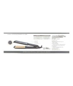 Tyche Gold Double Coated Gold Ceramic Flat Iron [1 1/2 Inch] #Tg150 -Clore Beauty Store G00014477 2