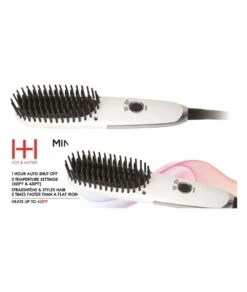 Hot & Hotter Mini Heated Straightening Brush #5952 [White]