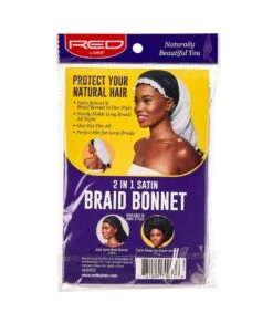 Red By Kiss Hbr02 2In1 Satin Braid Bonnet [Black] -Clore Beauty Store G00014930 1 25898d48 0d77 4a93 9912 440a051b50f8