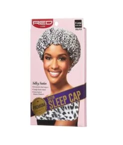 Red By Kiss Hslp02 Premium Satin Sleep Cap X-Large [Leopard] -Clore Beauty Store G00014946 1