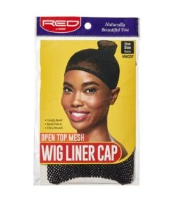 Red By Kiss Hwc07 Open Top Mesh Wig Liner Cap [Black]
