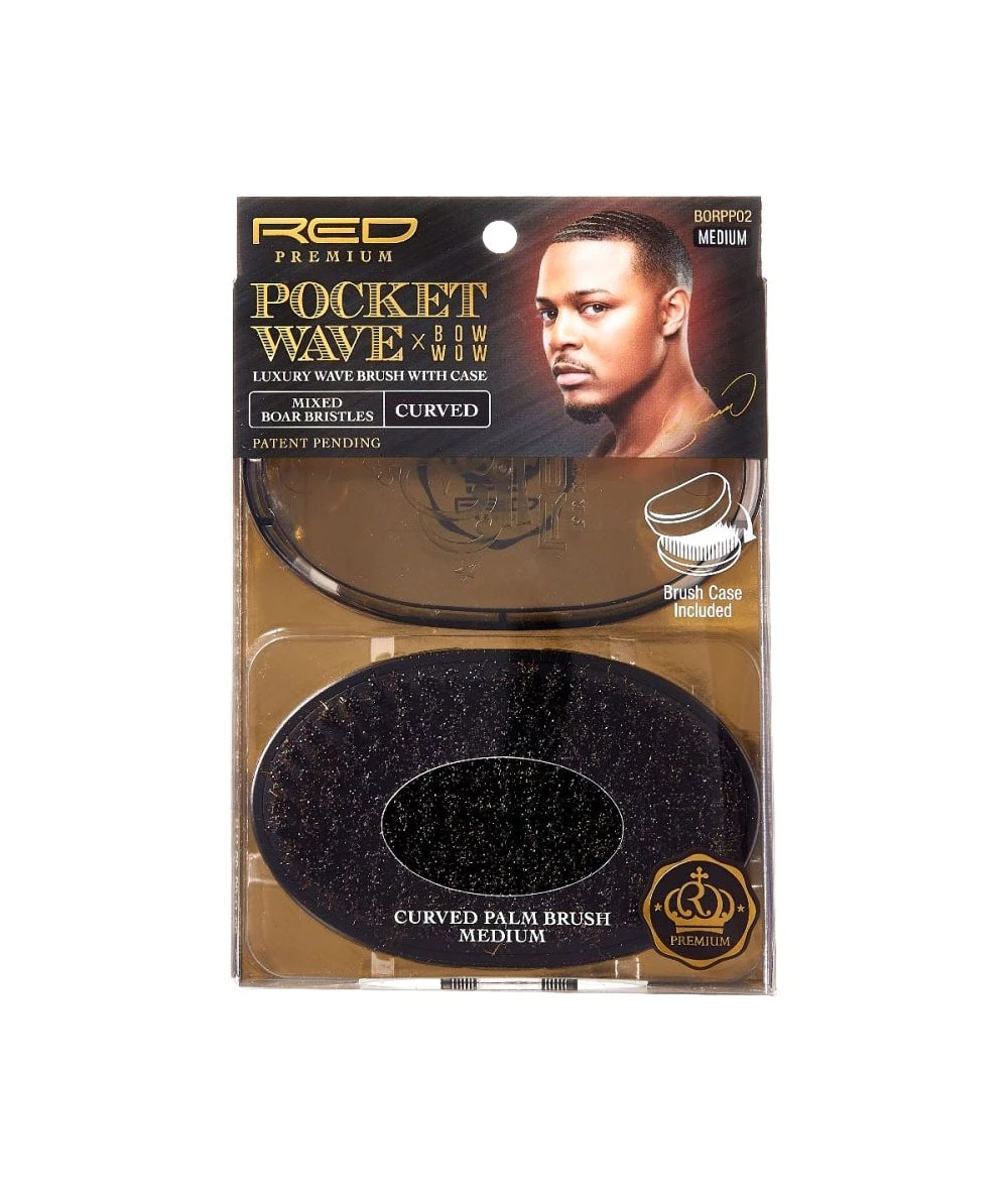 Red By Kiss Pocket Wave 100% Boar Brush #Br 4 Red By Kiss Pocket Wave 100% Boar Brush #Br - Image 4
