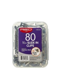 Red By Kiss Slide In Clips 80PCS #Hmc03 [13/4 Inch ]