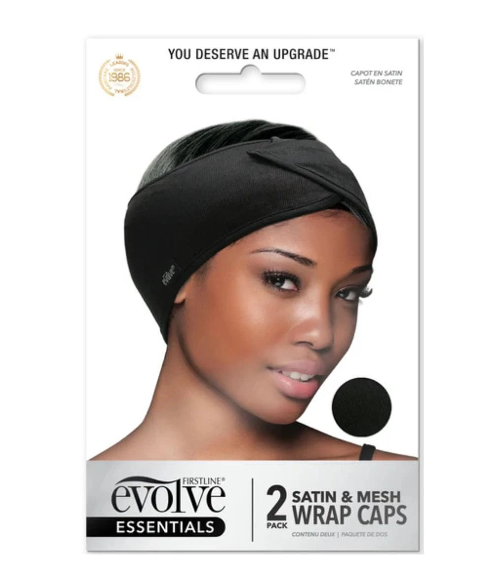 First Line Evolve Satin & Mesh Wrap Cap 2-Pack #8060 1 First Line Evolve Satin & Mesh Wrap Cap 2-Pack #8060