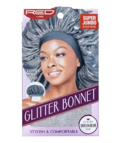 Red By Kiss Glitter Bonnet Super Jumbo [Black Pearl] #Hq07