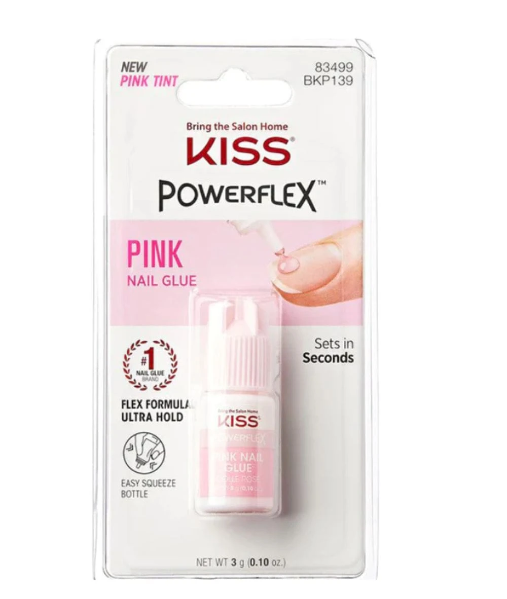 Kiss Powerflex Pink Nail Glue #BKp139 1 Kiss Powerflex Pink Nail Glue #BKp139