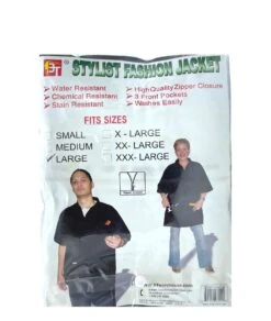 Beauty Town Zipper Closure Stylist Fashion Jacket Large [Dark Brown] #03209L