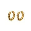 Nude Rose 18K Gold Plated 17Mm Twisted Earring #E-194