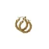 Nude Rose Stainless Steel 18K Gold Small Twisted Rope Earring #E-253