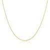 Nude Rose Stainless Steel 18K Gold 1Mm Snake Chain Necklace #N-033