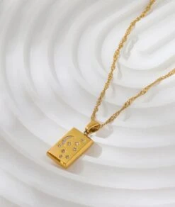 Nude Rose Stainless Steel 18K Gold Moon Star Cubic Earring #N-037 -Clore Beauty Store G00018987 2