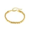 Nude Rose Stainless Steel 18K Gold 5Mm Bracelet #B-011