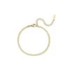 Nude Rose Stainless Steel 18K Gold 2.5Mm Chain Bracelet #B-014