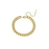 Nude Rose Stainless Steel 18K Gold 8Mm Chain Bracelet #B-016