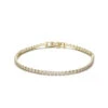 Nude Rose Brass 18K Gold Tennis Chain Bracelet #B-033