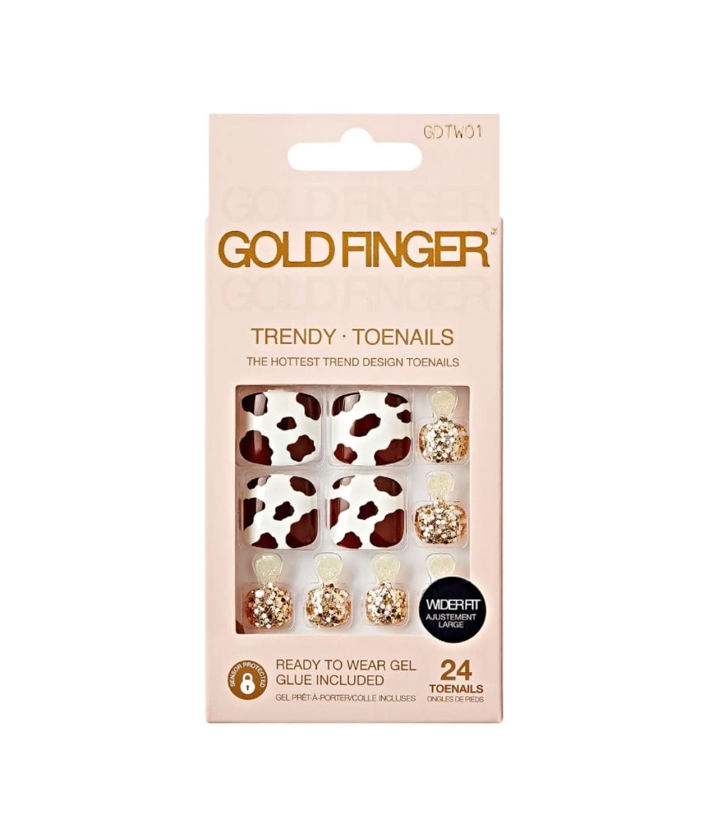 Gold Finger Trendy Wider Fit Toenails #Gdtw 1 Gold Finger Trendy Wider Fit Toenails #Gdtw