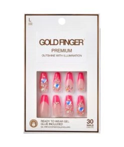 Gold Finger Premium Nails #Gjp 6 Gold Finger Premium Nails #Gjp -Clore Beauty Store G00019783 2