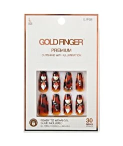 Gold Finger Premium Nails #Gjp 7 Gold Finger Premium Nails #Gjp -Clore Beauty Store G00019783 3