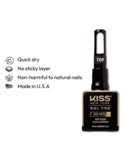Kiss New York Gel Pro [No Wipe Topcoat] #Kcrt001Y0 -Clore Beauty Store G00019873 2