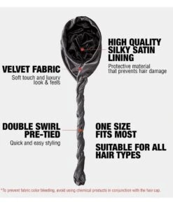 Red By Kiss Satin Lined Halo Turban Velvet #Hd -Clore Beauty Store G00020067 5